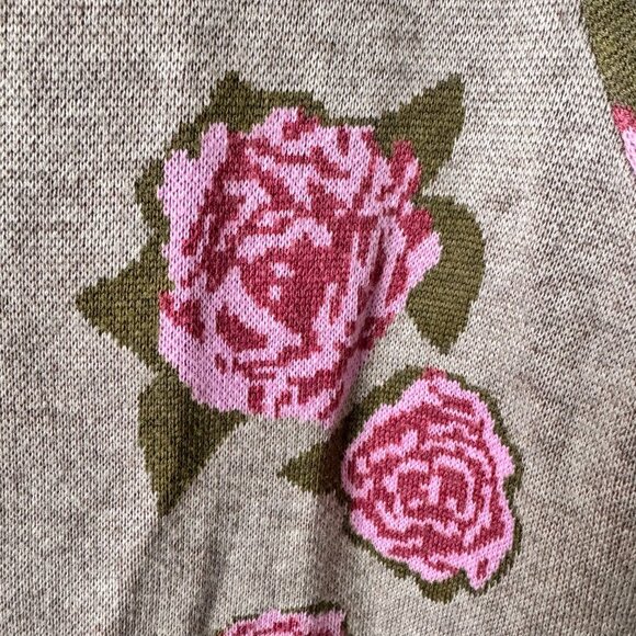 Anthropologie Heartloom Charla Rose Floral Cardigan Sweater - Picture 4 of 9